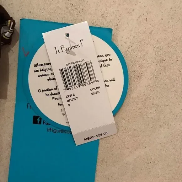 New IT FIGURES Tummy Thinner Padded Tankini Top 8 - Picture 4 of 5